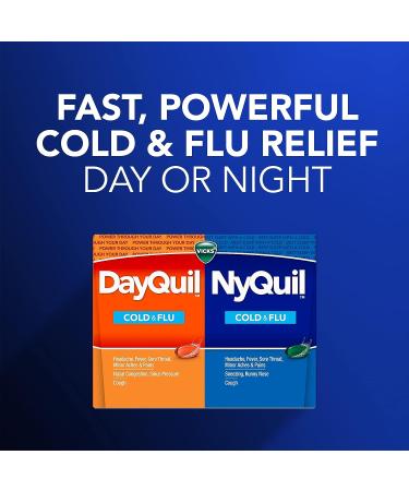 Vicks VapoShower Plus Shower Bomb Tablet with DayQuil & NyQuil Combo - 72 LiquiCaps (48 DayQuil, 24 NyQuil) - Buy Online on GoSupps.com