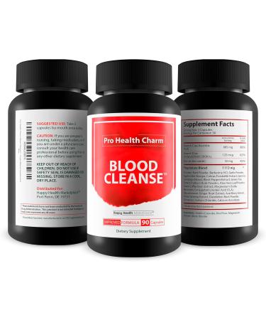 Pro Health Charm Blood Cleanse - Improved Formula - Our Best Blood Cleanse Supplements for Blood Balance & Blood Flow - Cleanse Detox Good Blood Flow Care Blood Cleanse Blood Balance Supplement - Buy Online on GoSupps.com