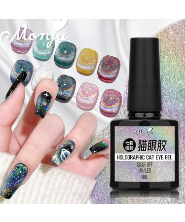 8ml 9D Cat Eye Nail Gel Polish Laser Rainbow Magnetic Cat Eyes Holographic Reflective Nail Gel Glitter Nail Art Soak Off Varnish| | - - (Color: Nail Gel) - Buy Online on GoSupps.com