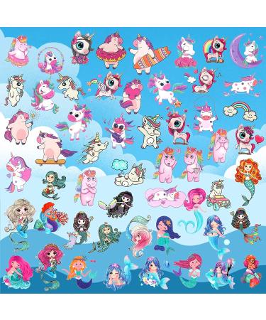 Metker Unicorn Mermaid Temporary Tattoos - 260 PCS Kids Waterproof Children's Face Tattoo Stickers Party Bag Fillers - Buy Online on GoSupps.com