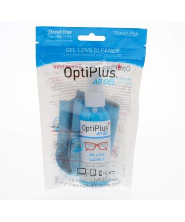 OptiPlus Anti-Reflective Gel Lens Cleaner & Microfiber Cloth | Streak-Free Glasses Cleaner for Crystal Clear Vision - Buy Online on GoSupps.com