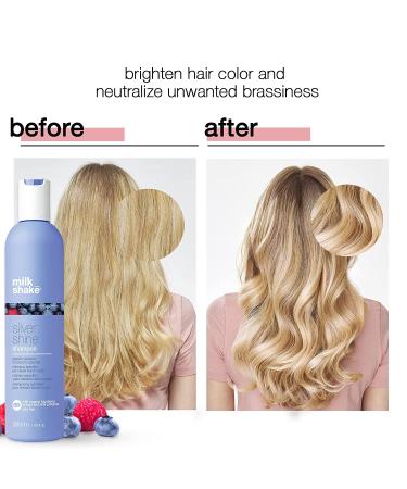 Milk_shake Silver Shine Light Purple Shampoo for Blonde Hair 10.1 Fl Oz - Berries Blonde Toner for Brassy Hair - Pack of 1 - Buy Online on GoSupps.com