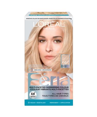L Or al Paris Feria Multi-Faceted Shimmering Permanent Hair Dye 110 Very Light Beige Blonde Permanent Hair Color for Long Lasting Hair Dye with Bonding Complex Conditioner Pack of 1