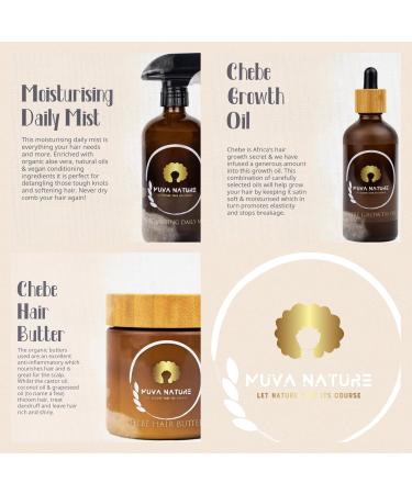 The Chebe Set Trio de soins capillaires Brume quotidienne hydratante beurre capillaire au ch b et huile de croissance du ch b | Favorise la croissance des cheveux - Buy Online on GoSupps.com