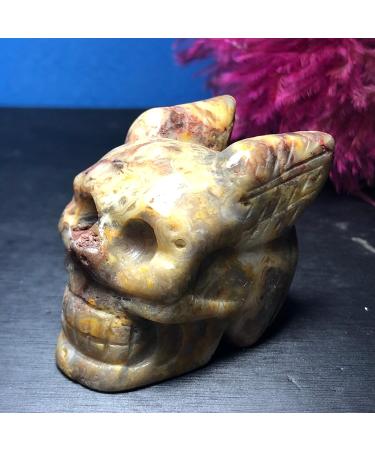 Home Decoration Natural Quartz Crystal Indian Style Skull Hand Carved and Polished Rare Gemstone Home Decoration Collection Stones ERTEYIN - Buy Online on GoSupps.com