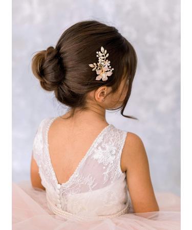 SWEETV Gold Flower Girl Headpiece - Princess Wedding Hair Comb for Birthday Party, Photography, Communion - Buy Online on GoSupps.com