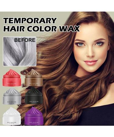 Temporary Natural Hair | Coloring Mud Hair Wax Color | Hairstyle Cream Color Wax | Hair Color Wax | Color Hair Wax Temporary | Versatile Hair Color Wax wax for men's hair (Brown 30ml) - Buy Online on GoSupps.com