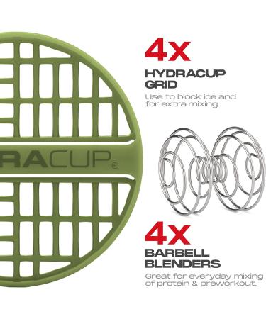 Hydra Cup 4 Pack 20oz Shaker Bottles Set - Protein Shaker Cups with Wire Whisk & Mixing Grid - BPA Free Blender Bottles - Buy Online on GoSupps.com