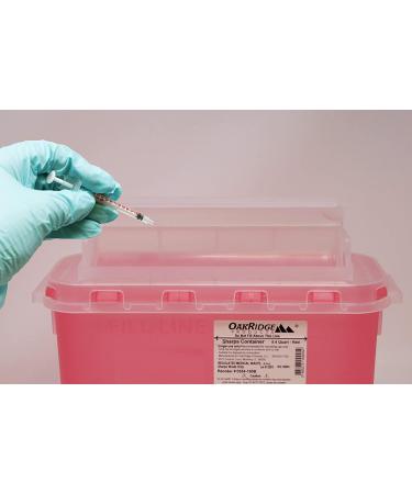 5.4 Qt Sharps Disposal Container with Touch-free Rotating Lid by Oakridge Products - Buy Online on GoSupps.com