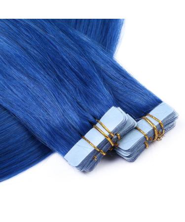 Buy Blue Tape-In Hair Extensions - 70cm - 100% Remy Real Hair - 60 Tresses | Novon Hair Extensions - Buy Online on GoSupps.com