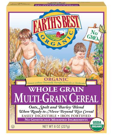 Earth's Best Organic Infant Cereal, Whole Multi-Grain, 8 oz. Box (Pack of 12) - Buy Online on GoSupps.com