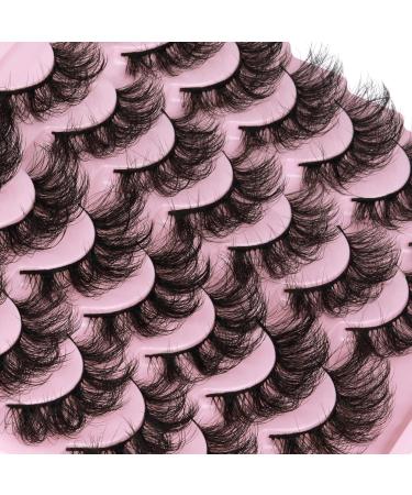 Mavphnee 20mm Fluffy 8D Curl False Eyelashes - 14 Pairs Pack - Wispy & Dramatic Styles - Buy Online on GoSupps.com
