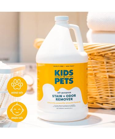 KIDS 'N' PETS 128oz Instant Stain & Odor Remover - Non-Toxic & Child Safe - Eliminates Tough Stains & Odors, Including Urine - Packaging May Vary - Buy Online on GoSupps.com
