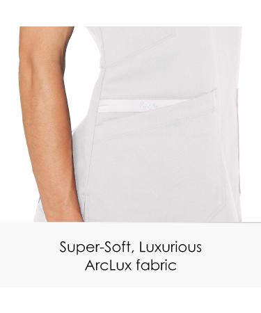 BARCO Grey's Anatomy Scrubs - Kira V-Neck Love Print Scrub Top for Women - Medium, White - Buy Online on GoSupps.com