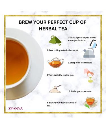 Zyanna Peppermint Tea - Premium Black Tea Infused with Peppermint Leaves - 100g/50 Cups - Natural Ingredients for Refreshing and Relaxing Flavour - Buy Online on GoSupps.com