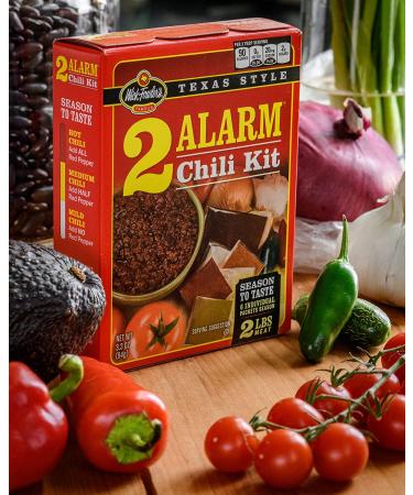 Wick Fowler's 2-Alarm Chili Kit 3.3 oz. Box (Pack of 8) - Authentic Blend for Delicious Chili - 2-Alarm 3.3 Ounce Pack of 8 - Buy Online on GoSupps.com