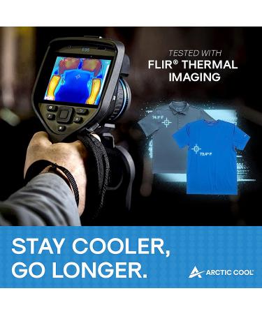 Arctic Cool Women's V-Neck Instant Cooling Moisture Wicking UPF 50+ Shirt - Polar Blue XL - Buy Online on GoSupps.com