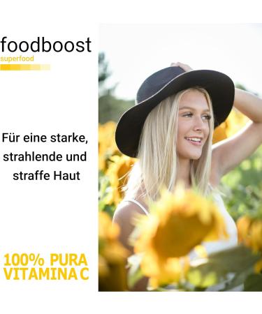  foodboost 100% Pure Vitamin C Powder 1 kg - foodboost - no additives preservatives or sweeteners. For collagen and immune support. - Buy Online on GoSupps.com