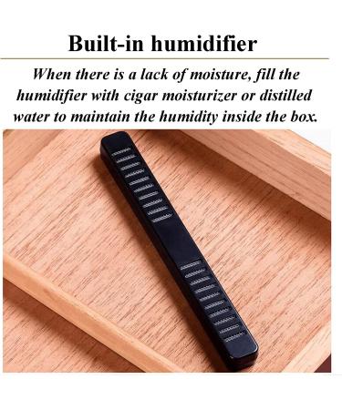 Cigar Boxs Humidors Cigars Case Glass Top Cigar Desktop Box Cigar Humidor Cigar Box with Humidifier and Hygrometer - Buy Online on GoSupps.com