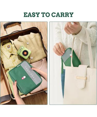 4Stk Large Capacity Waterproof Medication Bag - Travel Pharmacy & First Aid Storage for Home Office & Emergency (Green) - Buy Online on GoSupps.com