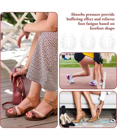 Women's Metatarsal Pads - 3 Pairs Non-Slip Silicone Ball of Foot Cushions for High Heel Comfort | Clear Forefoot Inserts for Heels - Buy Online on GoSupps.com