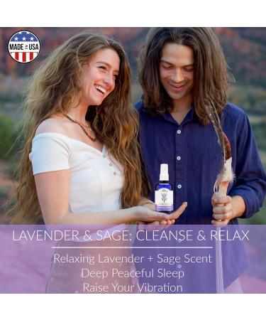 Lavender and Sage Smudge Spray (4oz) Calm & Clear - Smudge Mist for Cleansing Negative Energy Smokeless Sage Water Spiritual Room Spray USA Made Lavender & Sage - Buy Online on GoSupps.com