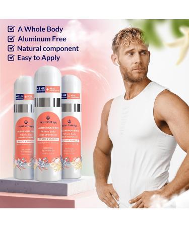 Whole Body Deodorant Spray | Natural Deodorant for Men & Women | 48HR Aluminum-Free Protection | Large 4.05 Fl Oz | Peach & Vanilla Blossom - Buy Online on GoSupps.com