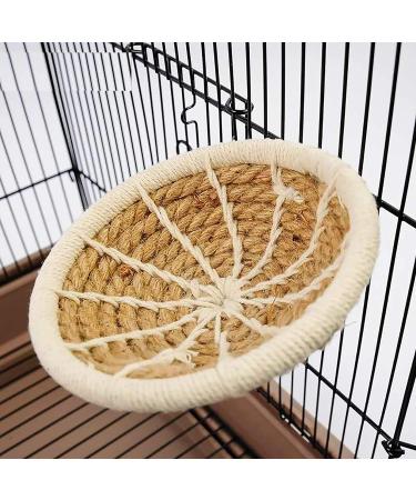 PINVNBY Bird Nest Hemp Rope Weave Parakeet Breeding Nest Bed Small Parrot Cage Hatching Nesting Box with Flannel for Budgie Cockatiel Lovebird - Buy Online on GoSupps.com