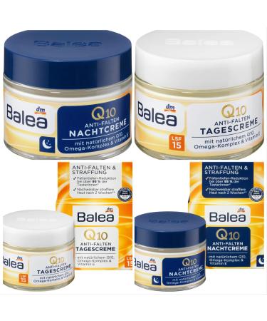 Balea Q10 Anti-wrinkle Day Cream+Night Cream VitaminE Cream Reduce wrinkles fine lines SkinCare regeneration cream Vegan