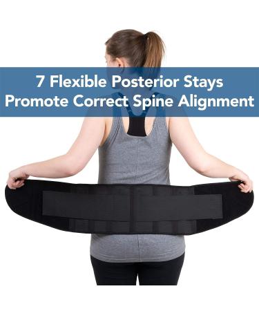 Roscoe Medical-BB9812 Lumbar Support Belt for Lower Back Pain Relief - Large (33-44) - Promotes Spine Alignment & Posture - Buy Online on GoSupps.com