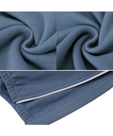 YOSINISO Bedridden Patient Clothing - Fleece Lined Double Zipper Cotton Disability Gowns for Post Surgery Elderly - Men's L Blue Set - Buy Online on GoSupps.com