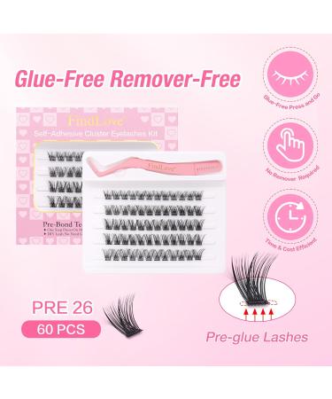 Fluffy Eyelash Clusters - No Glue Self-Adhesive Press on Lashes | Waterproof Extensions Kit for Natural Look - Shop Internationally - Buy Online on GoSupps.com