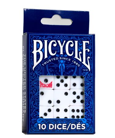 Bicycle Dice, 10 Count (Six Sided, 16 mm) Bicycle 10ct Dice