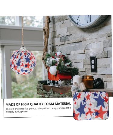 Cabilock 5pcs Independence Day Cloth Ball American Ceiling Hanging Christmas Red Household Foam Hanging Ball - Buy Online on GoSupps.com