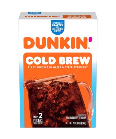 Dunkin' Cold Brew Ground Coffee Packs, 8.46 Ounces (Pack of 6)