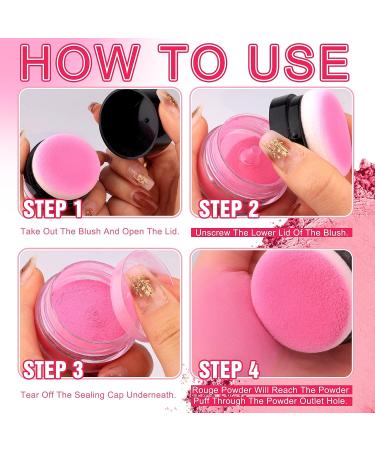 Natural Air Cushion Face Blush Powder Makeup - Long-lasting Matte Finish in Little Pink Shade - Buy Online on GoSupps.com