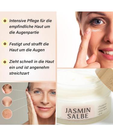 Satisa Jasmine Ointment for Dark Circles | Bio-Active Eye Cream 100ml | Hyaluronic Acid & Collagen | 100% Natural Cosmetics | Effective Eye Care for All - Buy Online on GoSupps.com