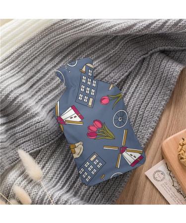 City Hot Water Bottle with Plush Cover | Hand Warmer for Adults & Children - 26.5x15.3cm | International Shipping Available - Buy Online on GoSupps.com