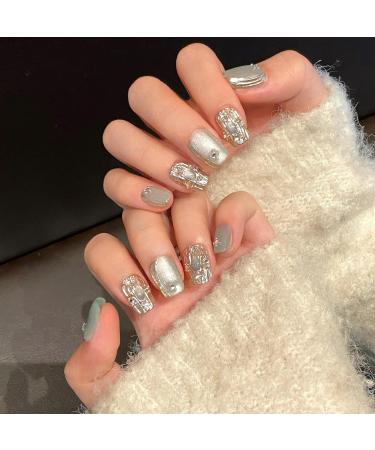 Hand Worn Nail Art Patches Coffin Shaped Fake Nails(XS) - Buy Online on GoSupps.com