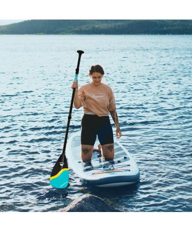 LitGreen Lightweight Stand-up Paddle Oars - 3 Section Adjustable Fiberglass SUP Paddles for Surfing - Buy Online on GoSupps.com