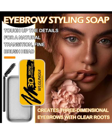 2Pcs Eyebrow Soap Kit 4D Brows Styling Soap Waterproof Long Lasting Eyebrow Shaping Soap Setting Gel Transparent Eyebrow Makeup Pomade Wax & Daily Brows Gel for Perfect Eyebrows - Buy Online on GoSupps.com