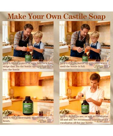Tuteshow Castile Soap Liquid Base Individually Wrapped All-In-1 Pure Castile Persimmon Soap with Lavender Oil Suitable for Odor Control Hand Dishes Laundry Home Cleanser 10.12 fl.oz - Buy Online on GoSupps.com
