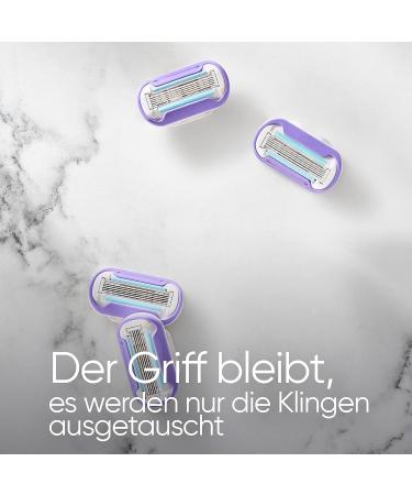 Gillette Venus Deluxe Smooth Swirl Razor for Women - 4 Replacement Blades | Extra Smooth 5-Fold Blade Shaving | International Shipping - Buy Online on GoSupps.com