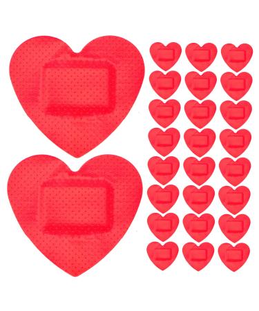 Veemoon 50pcs Heart Shaped Kids Water Proof Tape Knuckle Pads Cute Plaster Heart-Shaped Patches Small Lovely Patches Care
