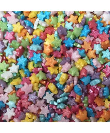 Twist Ingredients - Glimmer Stars Mini Rainbow - Resealable 800g pouch. Versatile stars are ideal for making your cakes bakes desserts and ice creams the star of the show (Mini Rainbow)