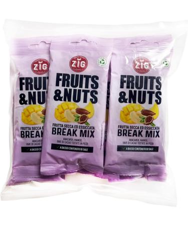 ZIG - Fruits & Nuts - Break mix 300g (10 sachets of 30g) 100% recyclable packaging - Buy Online on GoSupps.com
