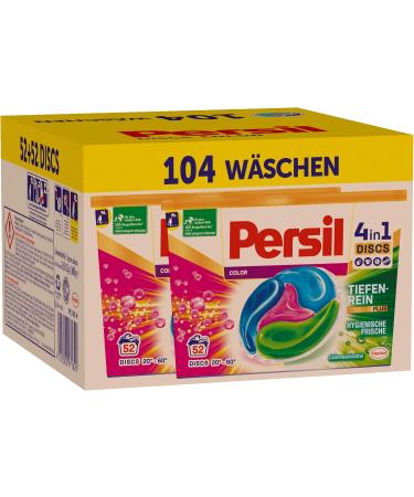Persil Color 4in1 Discs (104 Wash) - Deep Clean Plus Technology Long-Lasting Freshness Bright Colors - Buy Now! - Buy Online on GoSupps.com