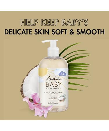 Shea Moisture Baby Essentials 100% Virgin Coconut Oil Body Wash & Shampoo for Newborns & Kids - 2 Pack, 13 Fl Oz - Buy Online on GoSupps.com
