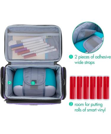 LUXJA Cricut Joy Carrying Bag with Tool Set Tote - Purple (Gray Lining) | Supplies Storage Sections Included - Buy Online on GoSupps.com
