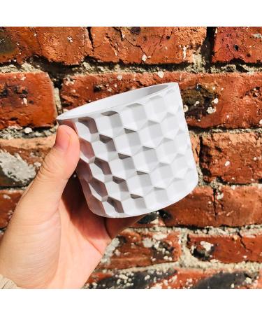 Round Honeycomb Concrete Flower Pot Silicone Mold - Succulent Planter, Cactus Mold, Candle Holder, Jewelry Storage - Epoxy Resin Clay Mold - Buy Online on GoSupps.com